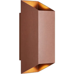 Applique murale nico Square 22 Aluminium Couleur rouille, H.23.5 - IP54 - GU10 / Nordlux Extérieur