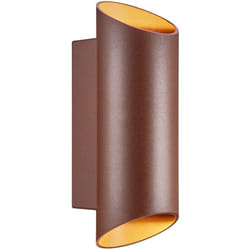 Applique murale nico Round 22 Aluminium Couleur rouille, H.23.5 - IP54 - GU10 / Nordlux Extérieur
