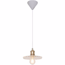 La suspension en verre Torina a une expression design aérée et vintage avec une touche féminine. À vous d'ajouter l'ampoule q ...