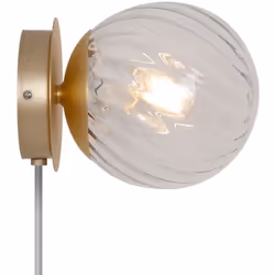 Chisell s'inspire du style glamour Art déco et se compose de laiton moderne et de verre tourbillon. Le dôme en verre tourbill ...