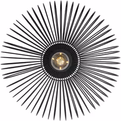 Le plafonnier Beroni a un design distinctif et minimaliste qui crée un fascinant jeu d'ombre et de lumière lorsqu'il est allu ...