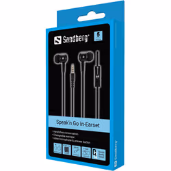 Sandberg 125-62 casque Avec fil Ecouteurs Appels/Musique Noir - Vue supplémentaire 2