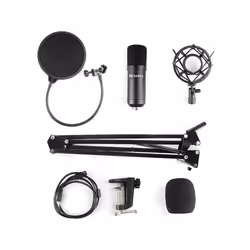 Sandberg Streamer USB Microphone Kit, Microphone de studio, -27 dB, 30 - 16000 Hz, 24 bit, 96 kHz, Unidirectionnel