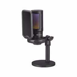 Sandberg Streamer USB Microphone RGB, Microphone de studio, -42 dB, 30 - 18000 Hz, 16 bit, 48 kHz, 75 dB