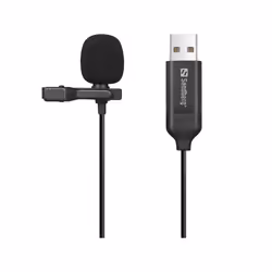 Sandberg Streamer USB Clip Microphone, Microphone Lavalier/boutonnière, -38 dB, 50 - 18000 Hz, 16 bit, 48 kHz, 84 dB