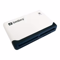 Sandberg Multi Card Reader, CF, MMC, Clé USB (MS), MicroSD (TransFlash), SD, SDHC, SDXC, xD, Noir, Blanc, 480 Mbit/s, RoHS co ...