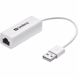 Sandberg USB to Network Converter, Avec fil, USB, Ethernet, 480 Mbit/s, Blanc