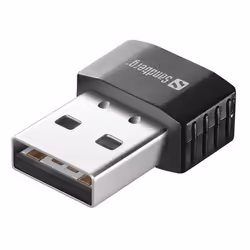 Sandberg Micro Wifi Dongle 650 Mbit/s, Avec fil, USB, WLAN, 650 Mbit/s, Noir