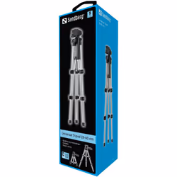 Sandberg Universal Tripod 26-60 cm trépied Caméras numériques 3 pieds Noir, Argent - Vue supplémentaire 4