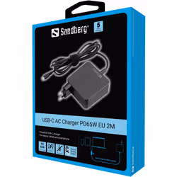 Sandberg USB-C AC Charger PD65W EU 2M - Vue supplémentaire 2