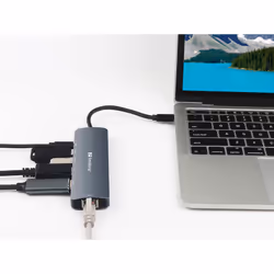 Sandberg 136-43 station d'accueil USB 3.2 Gen 1 (3.1 Gen 1) Type-C Gris