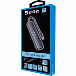 Sandberg 136-43 station d'accueil USB 3.2 Gen 1 (3.1 Gen 1) Type-C Gris - Vue supplémentaire 4