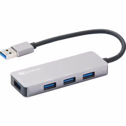 Sandberg 333-67, USB 3.2 Gen 1 (3.1 Gen 1) Type-A, USB 2.0, USB 3.2 Gen 1 (3.1 Gen 1) Type-A, 5000 Mbit/s, Gris, Aluminium, U ...