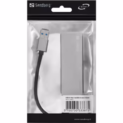 Sandberg 333-67 hub & concentrateur USB 3.2 Gen 1 (3.1 Gen 1) Type-A 5000 Mbit/s Gris