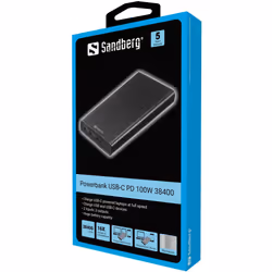 Sandberg 420-63 banque d'alimentation électrique Lithium-Ion (Li-Ion) 38400 mAh Noir