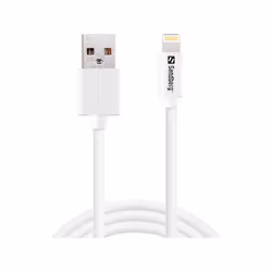 Sandberg USB&gt;Lightning MFI 1m White, 1 m, Lightning, USB A, Blanc, Droit, Droit
