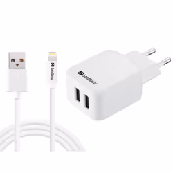 Sandberg AC Charger EU Lightning 2.4A, Intérieure, Secteur, 5 V, Blanc