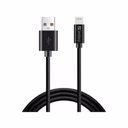 Sandberg USB&gt;Lightning MFI 1m Black, 1 m, Lightning, USB A, Mâle, Mâle, Noir