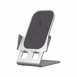 Sandberg Wireless Charger Stand 15W Alu, Intérieure, USB, Recharge sans fil, 1 m, Gris