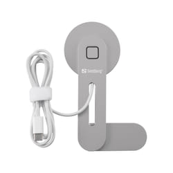 Sandberg ScreenMount Magnet Charger 15W Smartphone Gris USB Recharge sans fil Auto, Intérieure