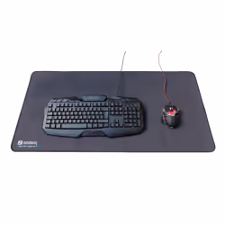Sandberg Gamer Desk Pad XXXL, Noir, Monochromatique, Tapis de souris de jeu