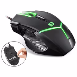 Sandberg Destroyer FlexWeight Mouse, Droitier, Laser, USB Type-A, 4000 DPI, Noir