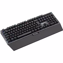 Sandberg 640-26, Taille réelle (100 %), USB, Clavier mécanique, AZERTY, LED RGB, Noir