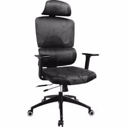 Sandberg ErgoFusion Gaming Chair Pro, Siège de jeu universel, 150 kg, Siège rembourré, Dossier grillagé, Noir, Noir