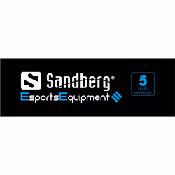 Sandberg Header for Alu Slatwall Esport, Noir, Bleu, Blanc, Polystyrène