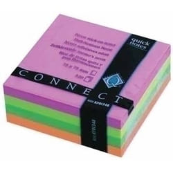 Connect Quick Notes Cube Green, Yellow, Orange & Pink étiquette auto-collante 320 pièce(s)
