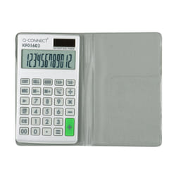 Q-CONNECT KF01603 calculatrice Poche Calculatrice basique Noir, Gris, Blanc