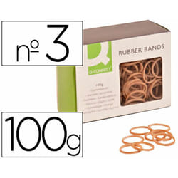 Lastiques, 100gr, Nº3, 30x2mm Q-Connect E3/08642