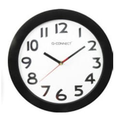 Q-CONNECT KF15590 Horloge murale et de table Horloge analogique Rond Noir