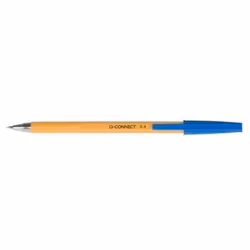 Q-CONNECT KF34047, Clip, Stylo à bille, Bleu, 20 pièce(s), Fin