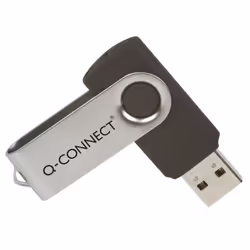 Q-CONNECT KF76970, 32 Go, USB Type-A, 3.2 Gen 1 (3.1 Gen 1), Pivotant, Acier inoxydable
