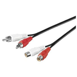 Microconnect AUDCH10 câble audio 10 m 2 x RCA Noir