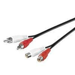 Microconnect 2xRCA/2xRCA 1.5m câble audio 1,5 m Noir