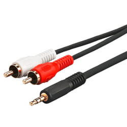 Microconnect 3.5mm/2xRCA 1.5m câble audio 1,5 m 3,5mm Noir