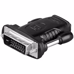 Microconnect Adapter HDMI 19 - DVI 24+1, HDMI 19, DVI 24+1, Noir