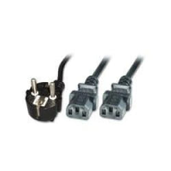 Microconnect PE011318 câble électrique Noir 1,8 m Prise d'alimentation type F Coupleur 2 x C13