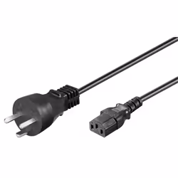 Microconnect PE120418, 1,8 m, Prise d'alimentation type K, Coupleur C13, 250 V, 10 A