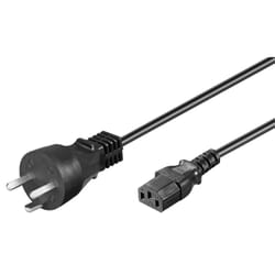 Microconnect PE120418 câble électrique Noir 1,8 m Prise d'alimentation type K Coupleur C13