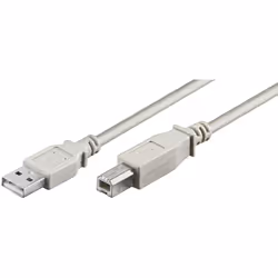 Microconnect USB 2.0 A-B 3m M-M, 3 m, USB A, USB B, USB 2.0, Mâle/Mâle, Blanc