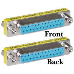 Microconnect MOD25F25F changeur de genre de câble DB25 Bleu