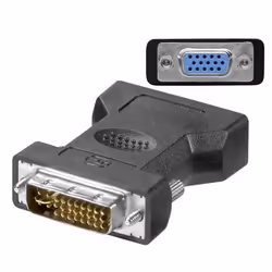 Microconnect MONAJ, DVI-I 24+5Pin, HD15, Noir