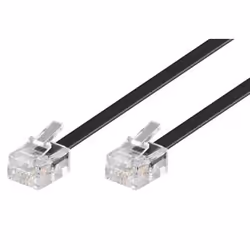 Microconnect 6m RJ11 m/m, 6 m, RJ11, RJ11, Noir, Mâle, Mâle