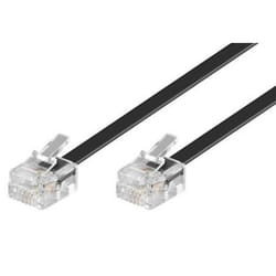 Microconnect 6m RJ11 m/m Noir