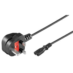 Microconnect PE090718 câble électrique Noir 1,8 m Prise d'alimentation type G Coupleur C7