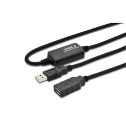 Microconnect USB2.0AAF05A câble USB 5 m USB 2.0 USB A Noir