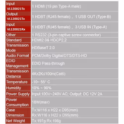 Vivolink VL120021 extension KVM Émetteur et récepteur